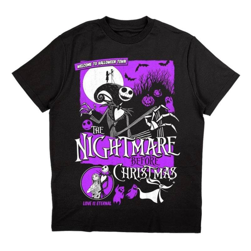 Welcome To Halloween Town Tshirt Damen Schwarz L von Nightmare Before Christmas