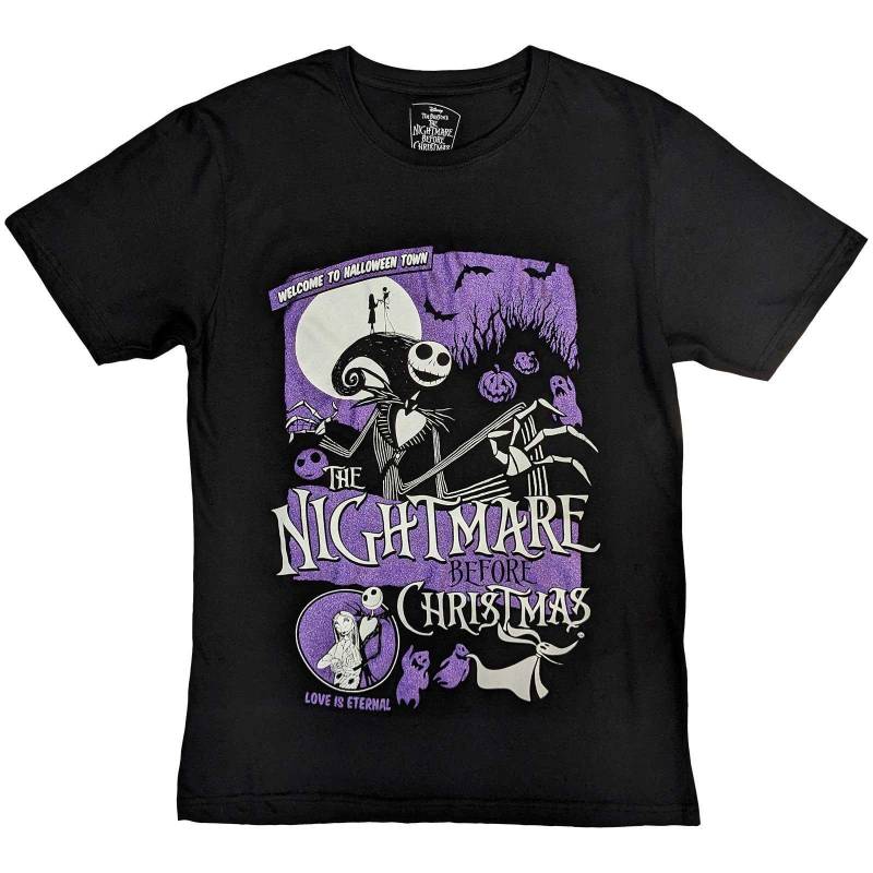 Welcome To Halloween Town Tshirt Damen Schwarz XL von Nightmare Before Christmas