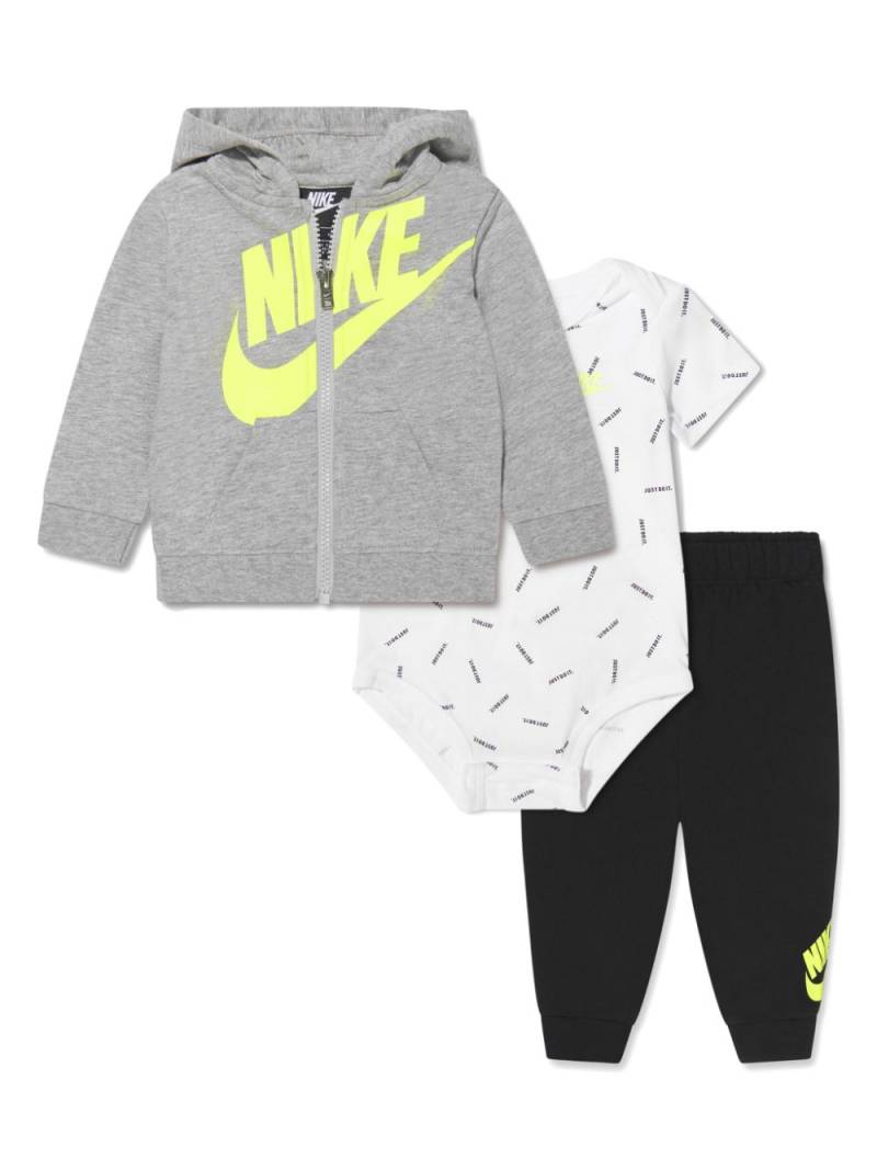 Nike Kids Just Do It cotton-blend tracksuit set - Grey von Nike Kids