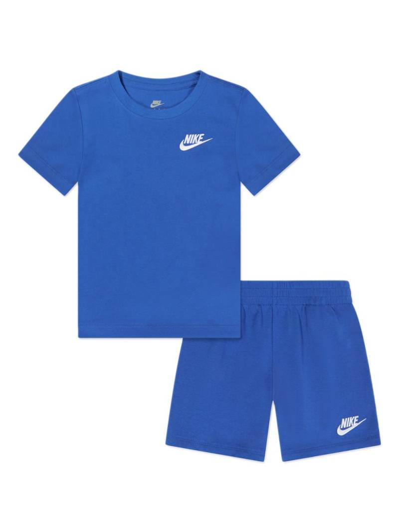 Nike Kids logo-embroidered T-shirt and shorts set - Blue von Nike Kids