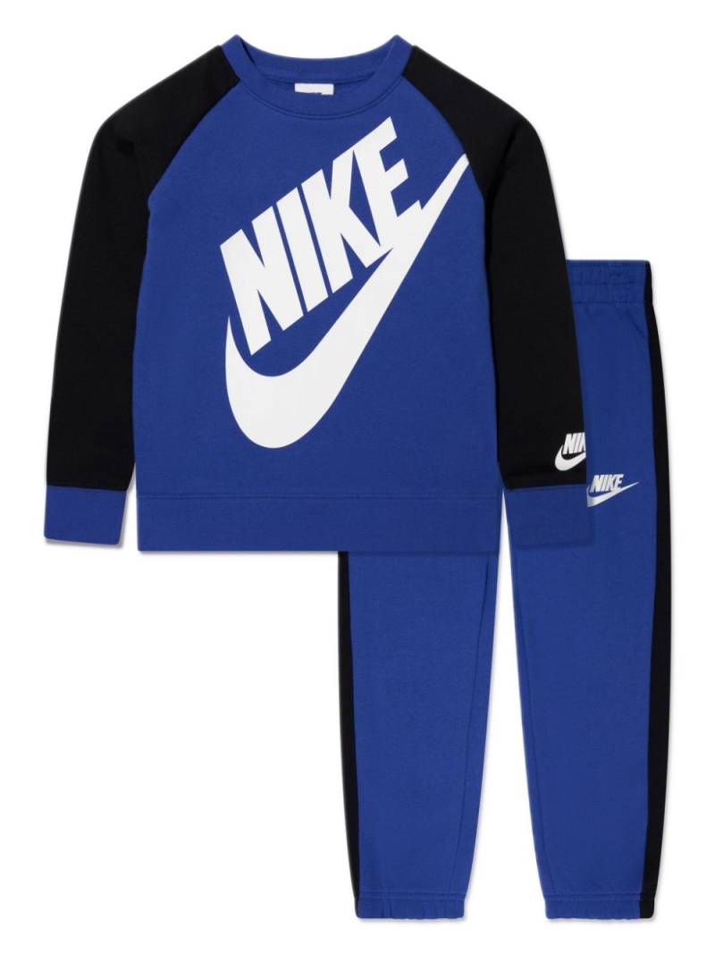 Nike Kids logo-print two-tone fleece tracksuit - Blue von Nike Kids