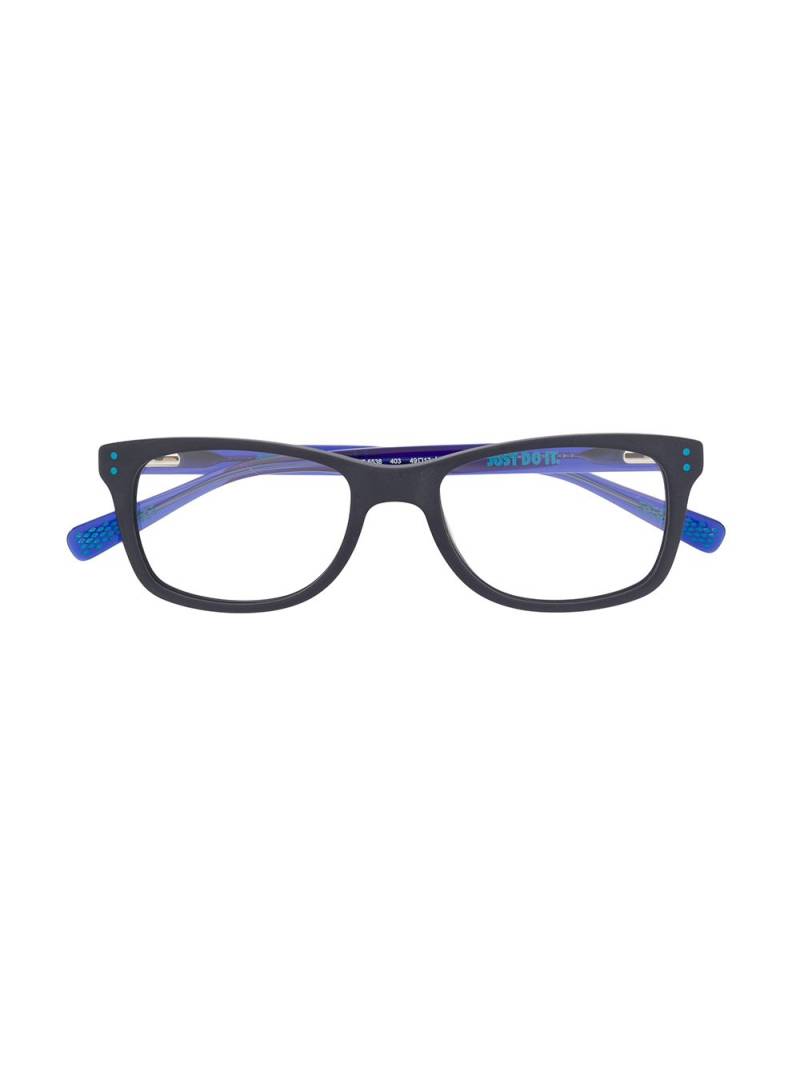 Nike Kids rectangle frame glasses - Blue von Nike Kids