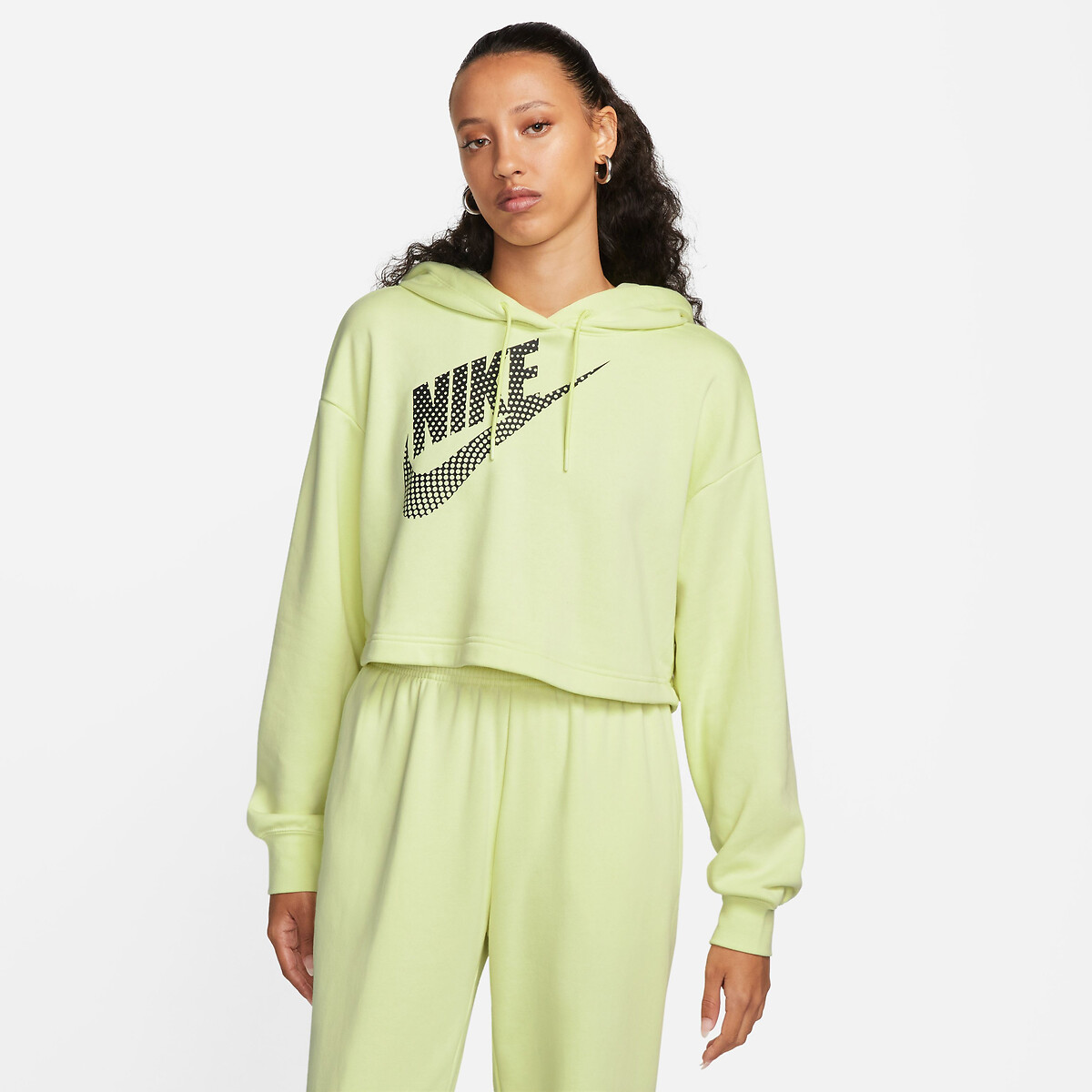 Cropped Sweatshirt mit Kapuze und Aufdruck von Nike