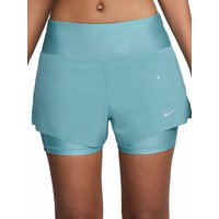 NIKE Damen 2in1 Laufshort Dri-FIT Swift hellblau | L von Nike