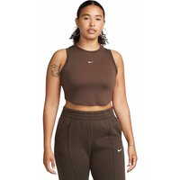 NIKE Damen Top Sportswear Chill Knit Crop braun | L von Nike