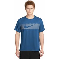 NIKE Herren Laufshirt Miler Flash Dri-FIT UV dunkelblau | S von Nike