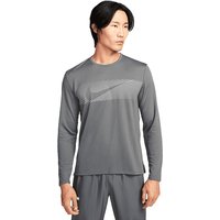 NIKE Herren Laufshirt Miler Flash Dri-FIT UV grau | L von Nike