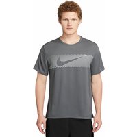 NIKE Herren Laufshirt Miler Flash Dri-FIT UV grau | L von Nike