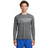 NIKE Herren Laufshirt Miler Flash Dri-FIT UV grau | M von Nike