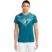 NIKE Herren Tennisshirt NikeCourt Dri-FIT Slam petrol | L von Nike