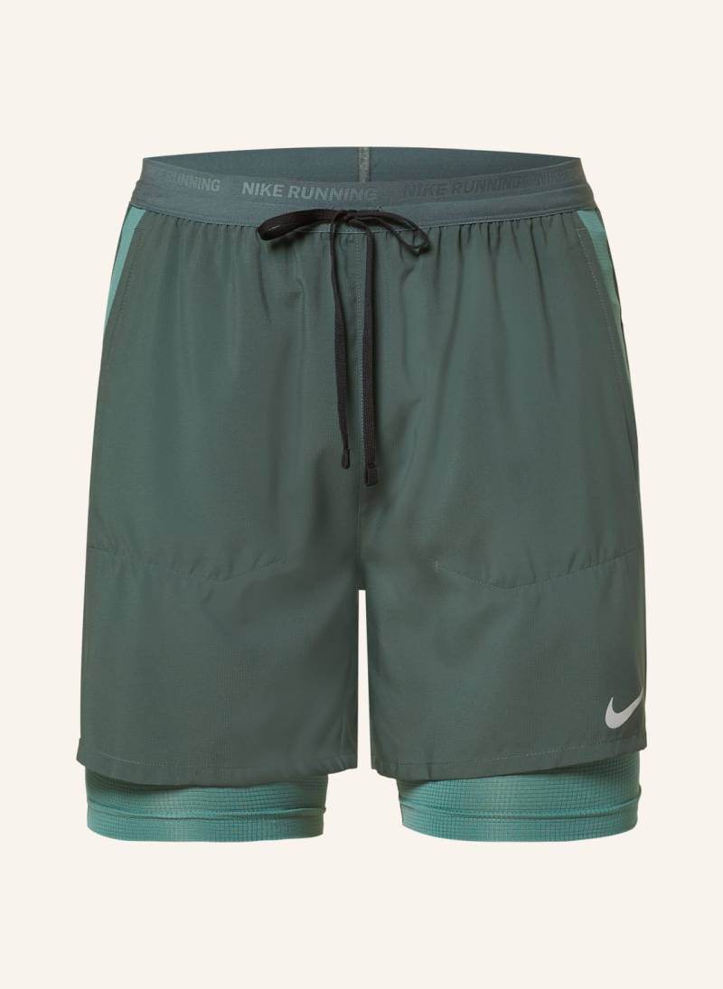 Nike 2-In-1-Laufshorts Stride grau von Nike