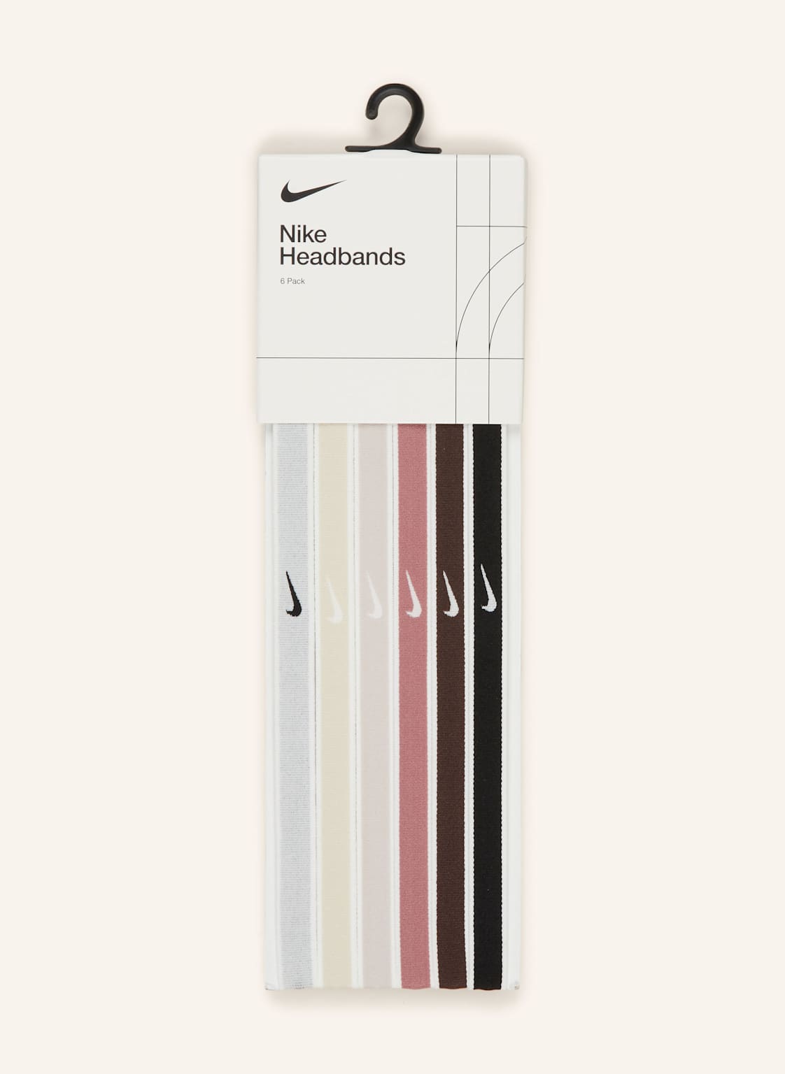 Nike 6er-Pack Stirnbänder Swoosh grau von Nike