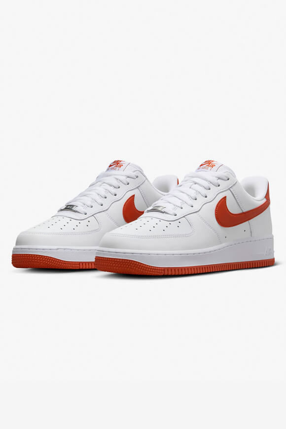 Nike Air Force 1 '07 Sneaker | White + Dragon Red | Herren  | EU41 von Nike