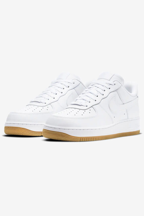 Nike Air Force 1 '07 Sneaker | White + Gum Light Brown | Herren  | EU41 von Nike