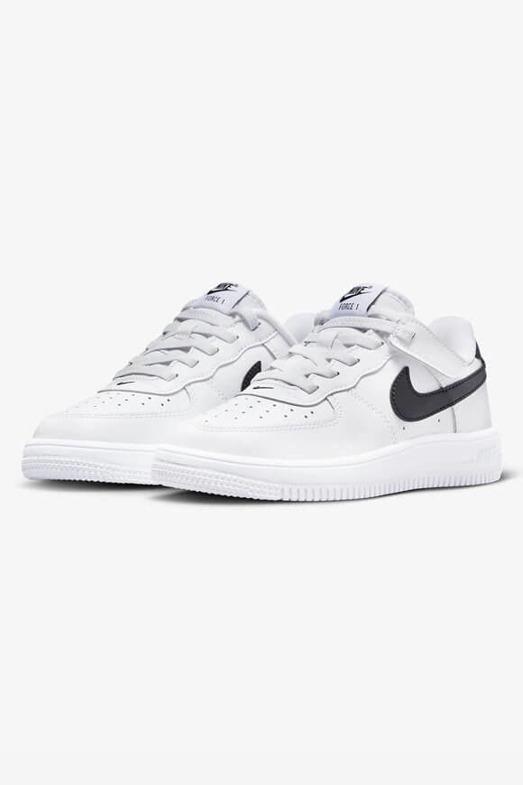 Nike Air Force 1 EasyOn Kids Sneaker | White + Black | Jungen | EU35 Nike Air Force 1 EasyOn Kids Sneaker | White + Black | Jungen | EU35 von Nike