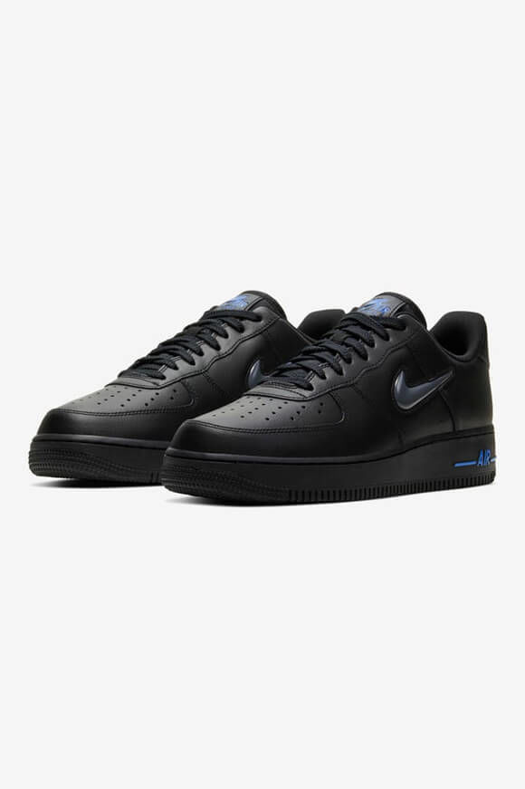 Nike Air Force 1 Jewel Sneaker | Black + Dark Grey + Racer Blue | Herren  | EU41 von Nike