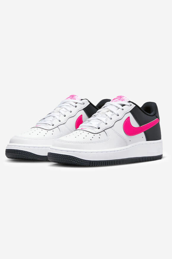 Nike Air Force 1 Sneaker | White + Dark Obsidian + Fierce Pink | Mädchen  | EU37.5 von Nike