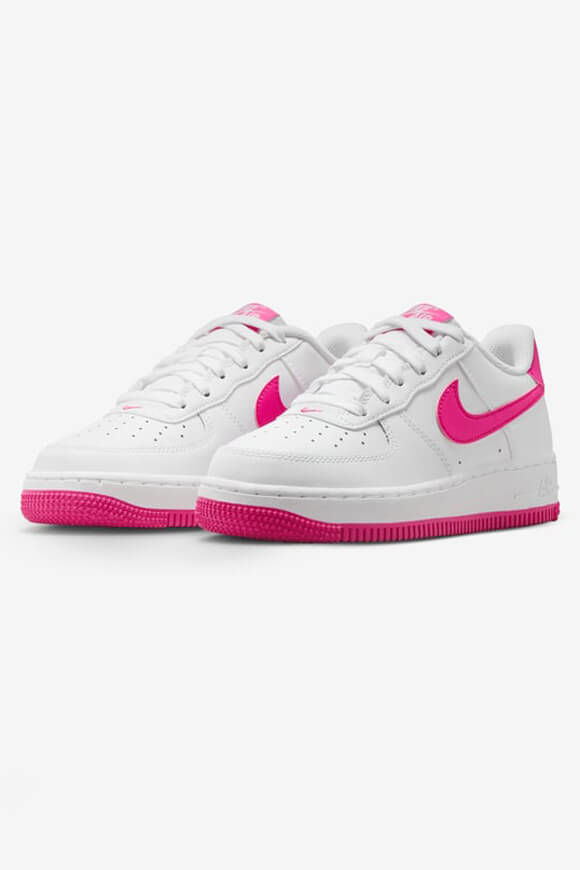 Nike Air Force 1 Sneaker | White + Laser Fuchsia | Jungen  | EU35.5 von Nike