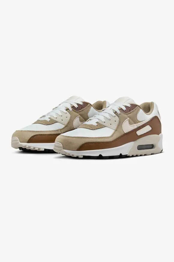 Nike Air Max 90 Sneaker | Summit White + Black + Khaki | Herren  | EU41 von Nike