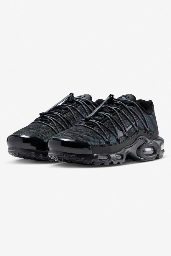 Nike Air Max Plus Lace FLH Sneaker | Black + Metallic Platinum + Dark Grey | Herren  | EU37.5 von Nike