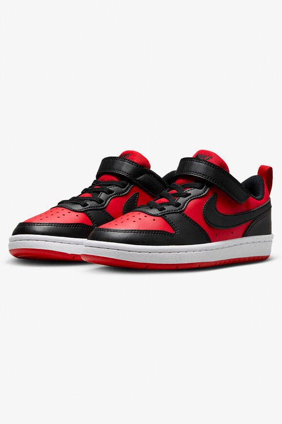 Nike Court Borough 2 Low Recraft Kids Sneaker | University Red + Black | Jungen  | EU33 von Nike