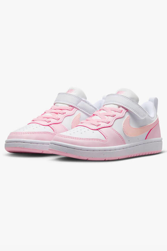 Nike Court Borough 2 Low Recraft Kids Sneaker | White + Pink Foam | Mädchen  | EU34 von Nike