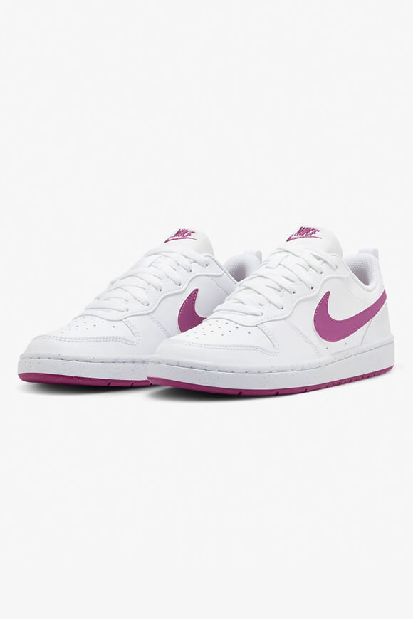 Nike Court Borough 2 Low Recraft Sneaker | White + Hot Fuchsia | Mädchen  | EU36.5 von Nike