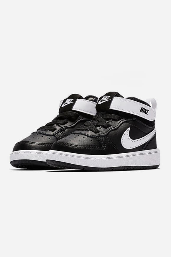 Nike Court Borough Mid 2 Baby Sneaker | Black + White | Baby  | EU19.5 von Nike