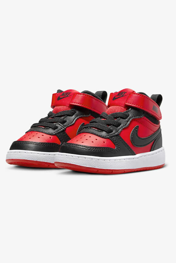 Nike Court Borough Mid 2 Baby Sneaker | University Red + Black + White | Baby  | EU19.5 von Nike