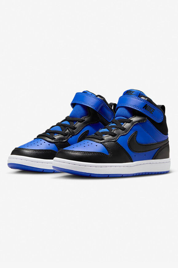 Nike Court Borough Mid 2 Kids Sneaker | Game Royal + Black + White | Jungen  | EU32 von Nike