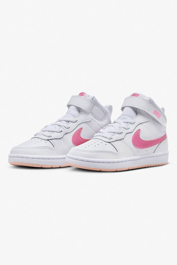 Nike Court Borough Mid 2 Kids Sneaker | White + Pinksicle | Mädchen  | EU32 von Nike