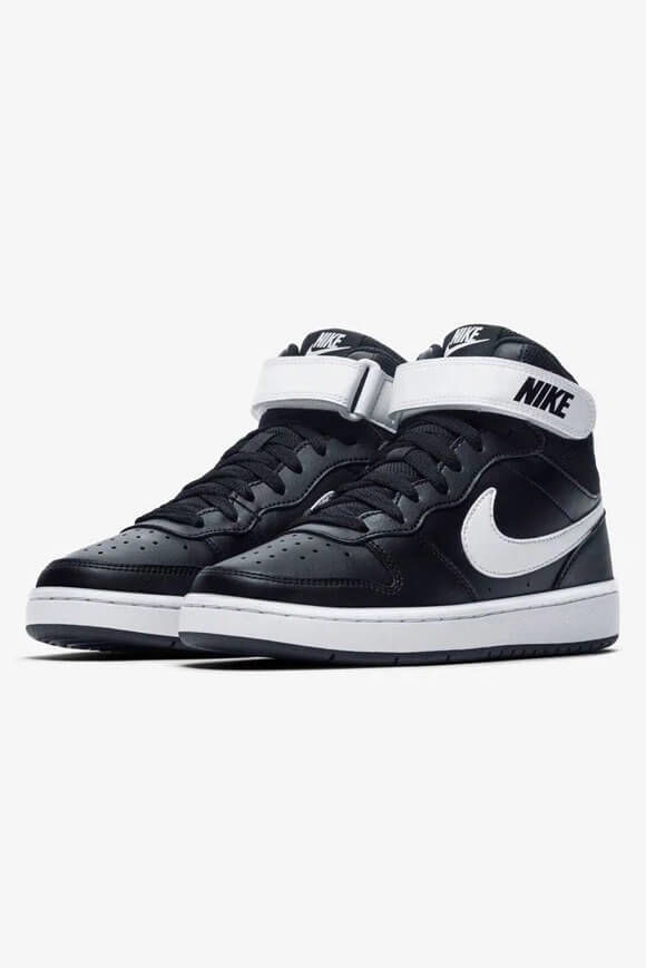 Nike Court Borough Mid 2 Sneaker | Black + White | Jungen  | EU39 von Nike