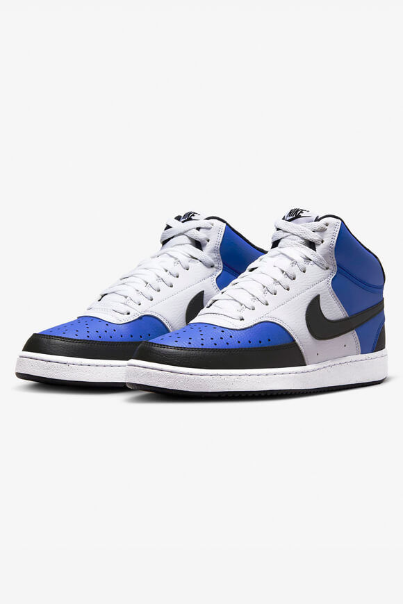 Nike Court Vision Mid NN Sneaker | White + Game Royal + Black | Herren  | EU41 von Nike