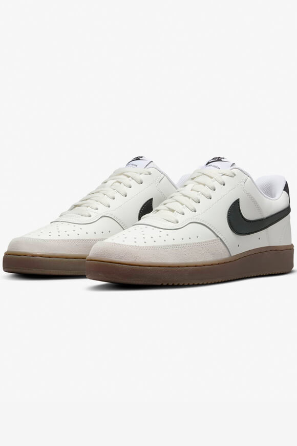 Nike Court Vision Sneaker | Sail + Black + Light Orewood Brown | Herren  | EU42.5 von Nike