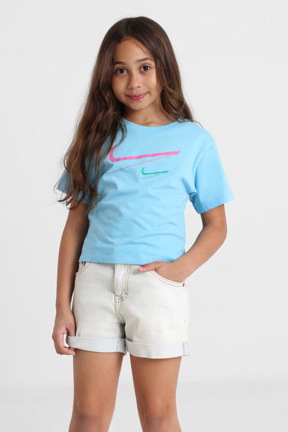 Nike Crop T-Shirt | Aquarius Blue | Mädchen  | 3y von Nike
