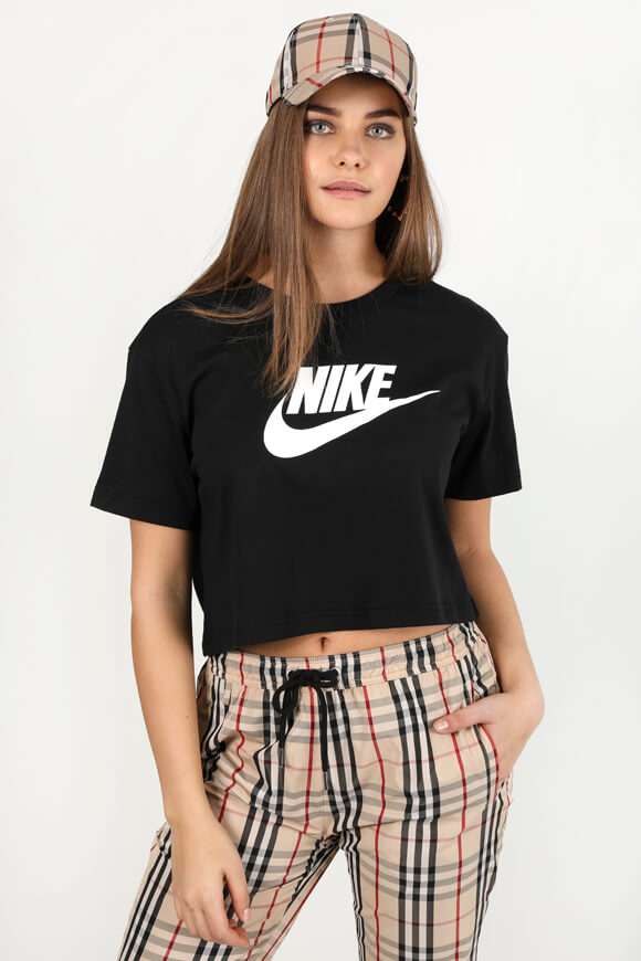 Nike Crop T-Shirt | Schwarz | Damen  | M von Nike