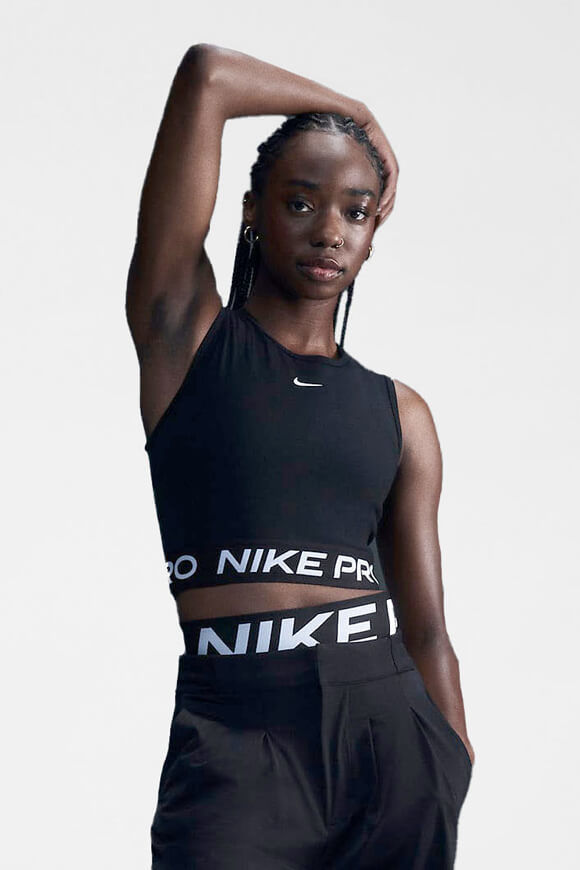 Nike Crop Top | Black | Damen  | L von Nike