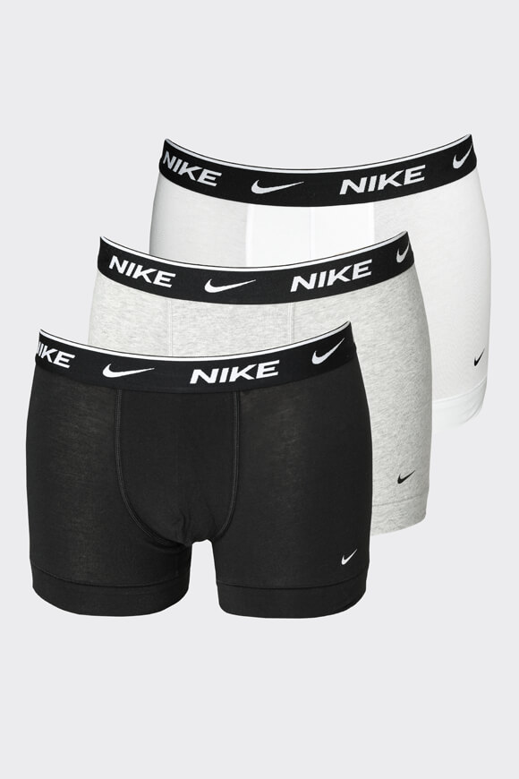 Nike Dreierpack Boxershorts | Weiss + Schwarz + Grau meliert | Herren  | M von Nike