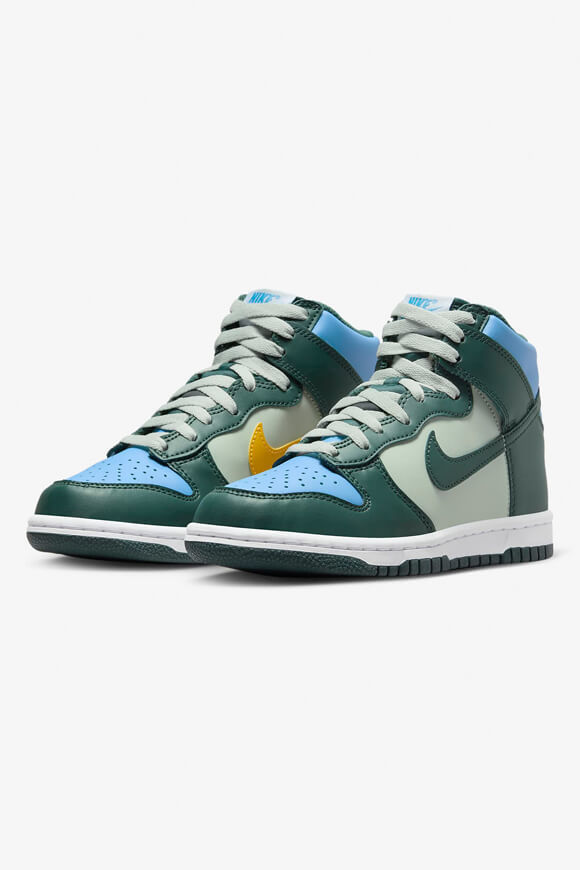 Nike Dunk High Sneaker | Deep Jungle + University Blue + University Gold | Jungen  | EU38.5 von Nike