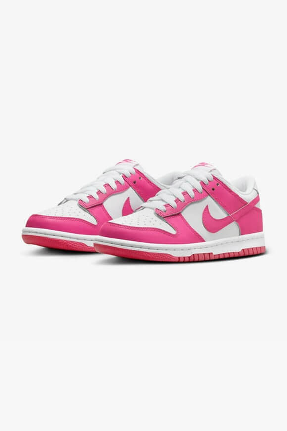 Nike Dunk Low Sneaker | White + Laser Fuchsia | Mädchen  | EU36.5 von Nike