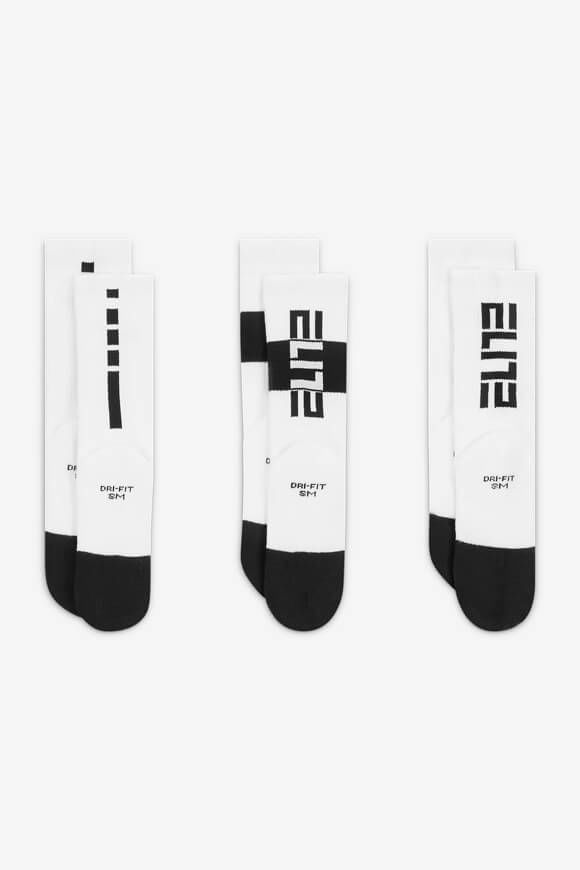 Nike Elite Dreierpack Socken | White + Black | Jungen  | EU34-38 von Nike