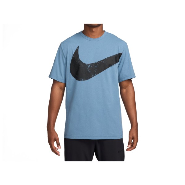 Nike - Hyverse Swoosh Dri-FIT - Laufshirt Gr L;M blau von Nike