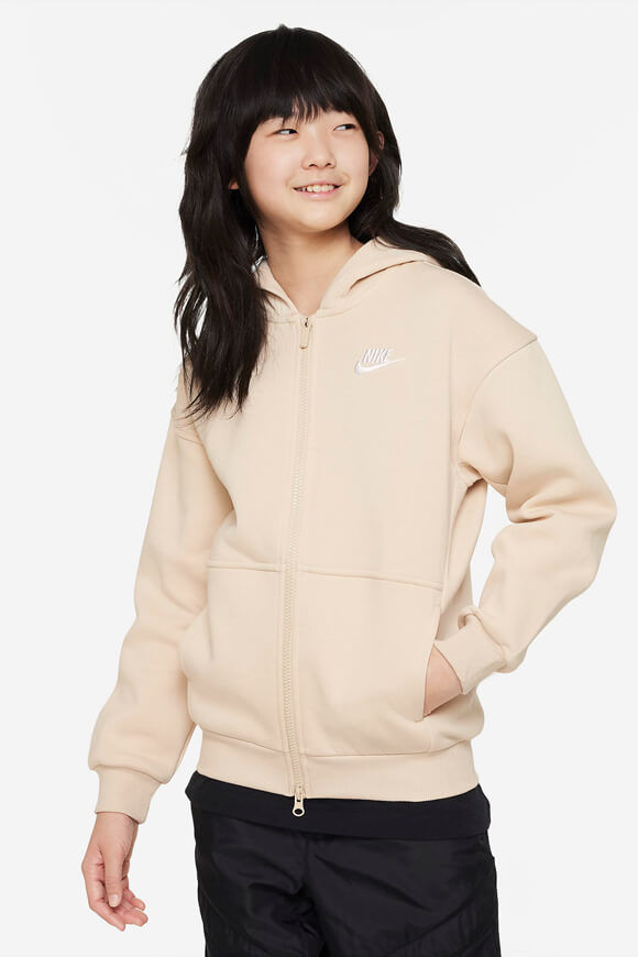 Nike Sportswear Club Fleece Kapuzensweatjacke | Sanddrift | Mädchen  | L von Nike