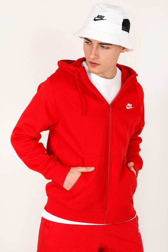 Nike Sportswear Club Kapuzensweatjacke | University Red | Herren  | M von Nike