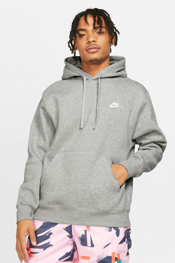 Nike Sportswear Club Fleece Kapuzensweatshirt | Hellgrau meliert | Herren  | M von Nike