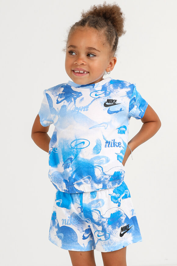 Nike Kids T-Shirt | Blue + White | Mädchen  | 4y von Nike