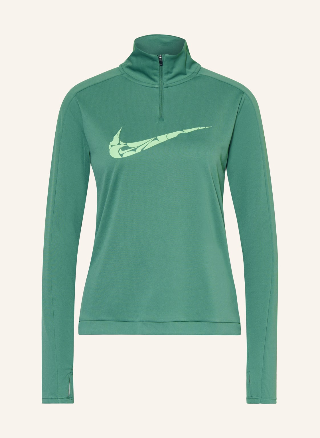 Nike Laufshirt Dri-Fit Swoosh gruen von Nike