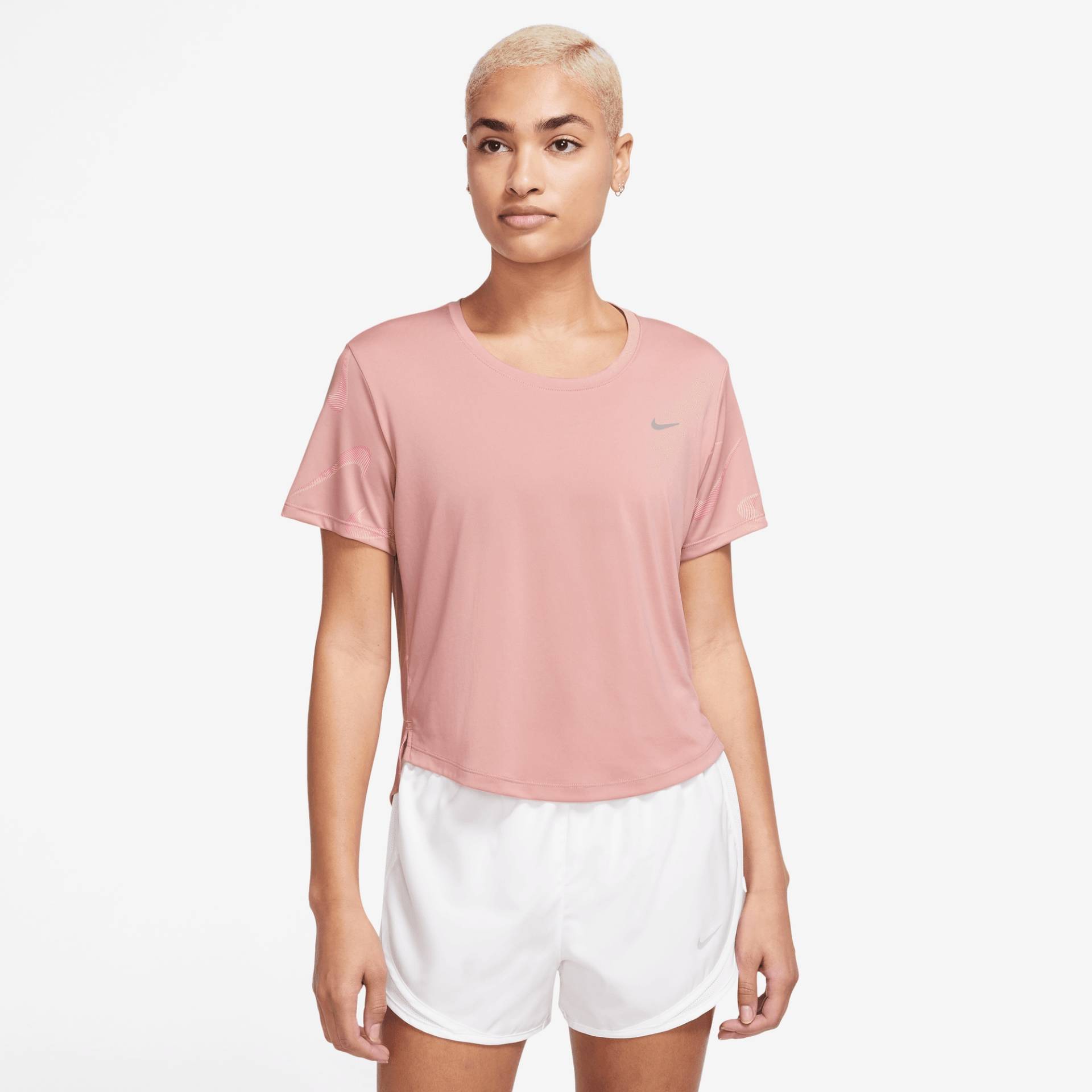 Nike Laufshirt »SWOOSH DRI-FIT WOMEN'S PRINTED SHORT-SLEEVE CROP TOP« von Nike