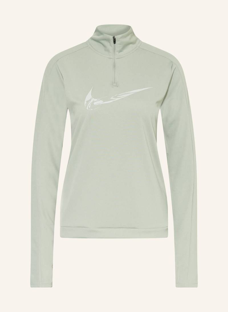 Nike Laufshirt Swoosh gruen von Nike