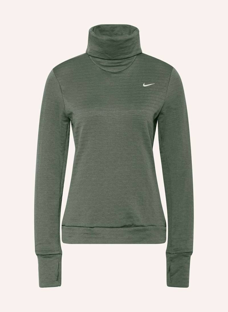 Nike Laufshirt Therma-Fit Swift Element gruen von Nike